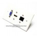 Placa Tapa VGA   HDMI 1.4   Jack RJ45 Cat5e ponchable ABS